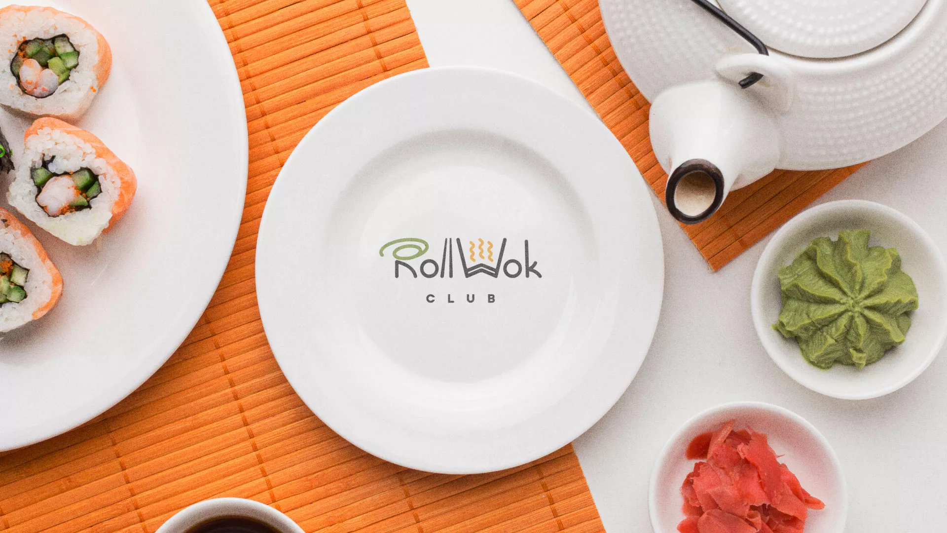 Разработка логотипа и фирменного стиля в Изобильном для суши-бара «Roll Wok Club»
